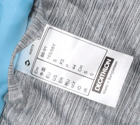 Decathlon Women's Grey Puffer Jacket S Waterproof