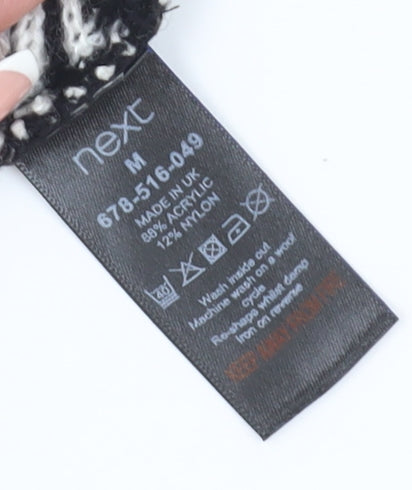 Next Women's Black Geometric Cape Jumper M