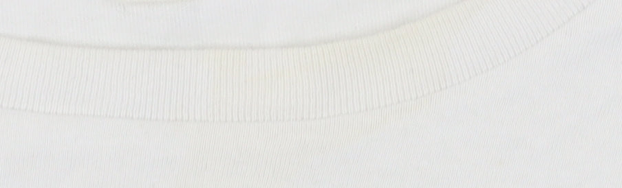 River Island Women's White Cotton Long Sleeve T-Shirt