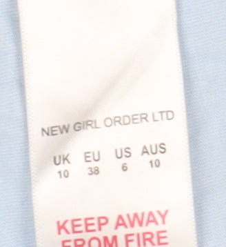 New Girl Order Women's Blue T-Shirt, UK Size 10
