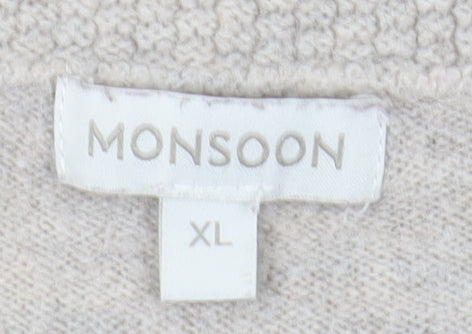 Monsoon Women's Beige Crew Neck Jumper XL