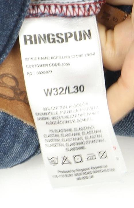 Ringspun Men's Blue Straight Jeans Size 32