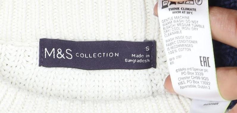 Marks & Spencer Women's Multicoloured Striped Pullover Jumper S