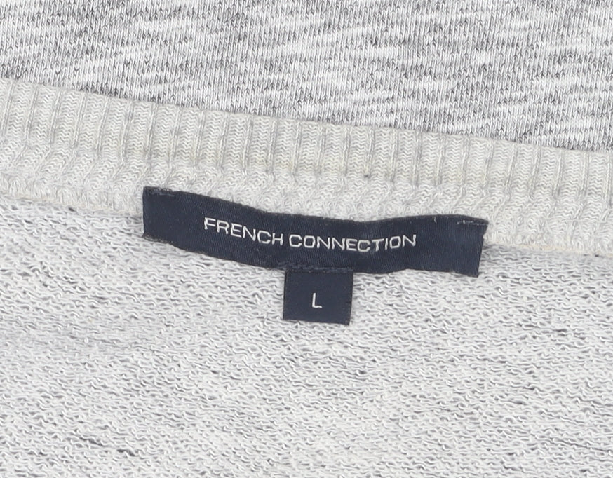 French Connection Women's Grey Pullover Sweatshirt Size L
