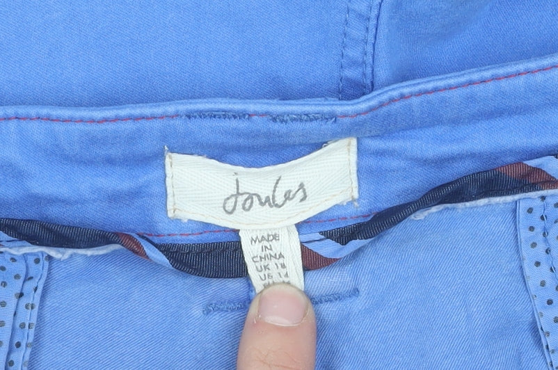 Joules Womens Blue Chino Shorts, Size 14 - Spring Casual Wear