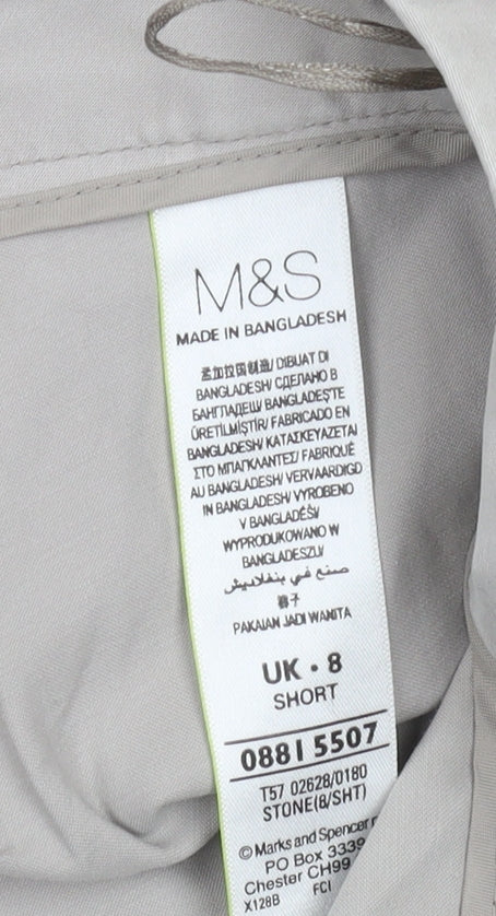 Marks & Spencer Women's Beige Chino Trousers Size 8