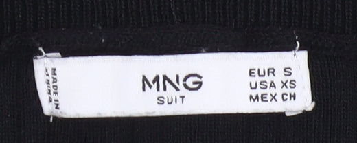MNG Women's Black Pullover Jumper, Size S, Wool Blend