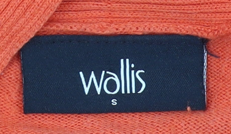 Wallis Women's Orange S Cardigan, Long Sleeve