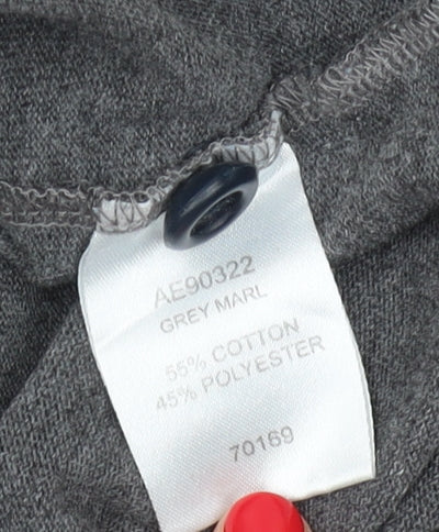 Cotton Traders Men's Grey XL Henley Sweatshirt
