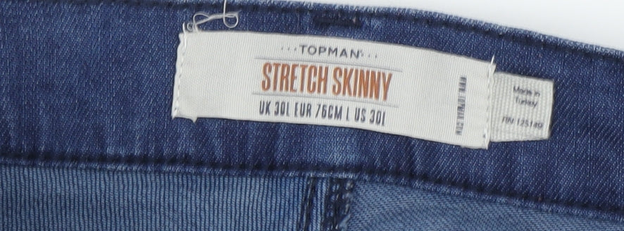 Topman Men's Blue Slim Skinny Jeans Size 30