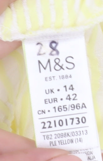 Marks & Spencer Women's Yellow Geometric Tank