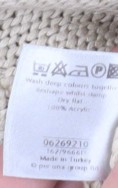 Per Una Women's Beige Cardigan M Acrylic