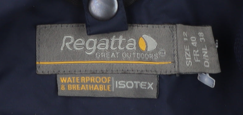 Regatta Women's Blue Waterproof Hooded Jacket Size 12