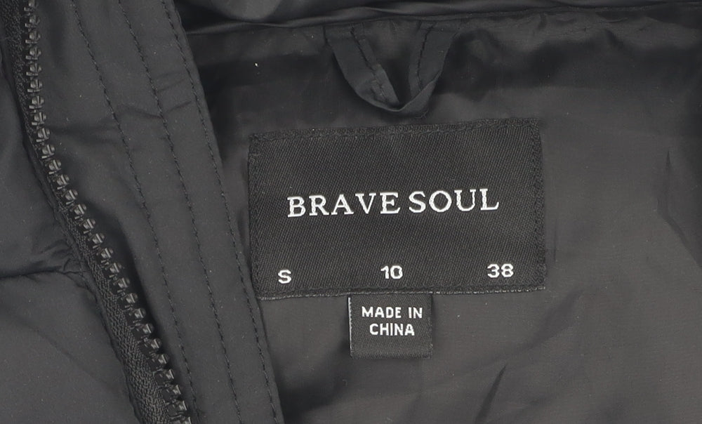 Brave Soul Women's Black Puffer Jacket Size 10