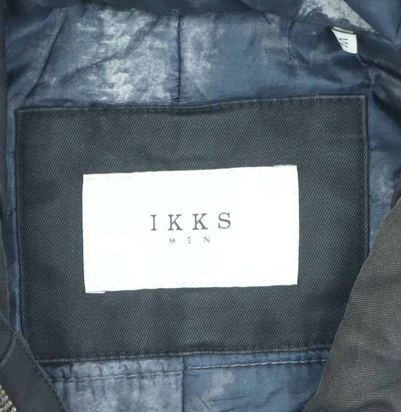 IKKS Men's Black Military Jacket Size M