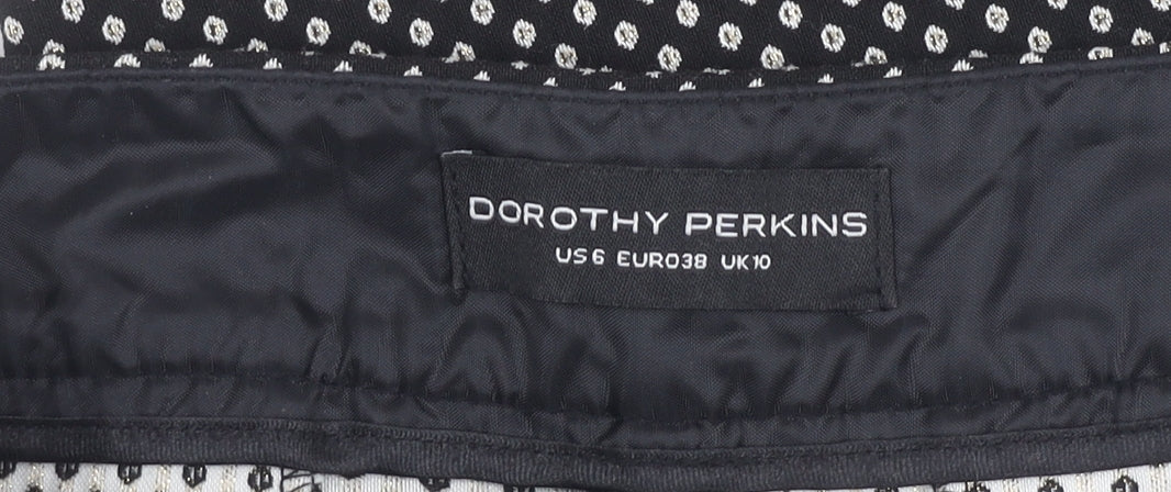 Dorothy Perkins Black Polka Dot Women's Trousers Size 10