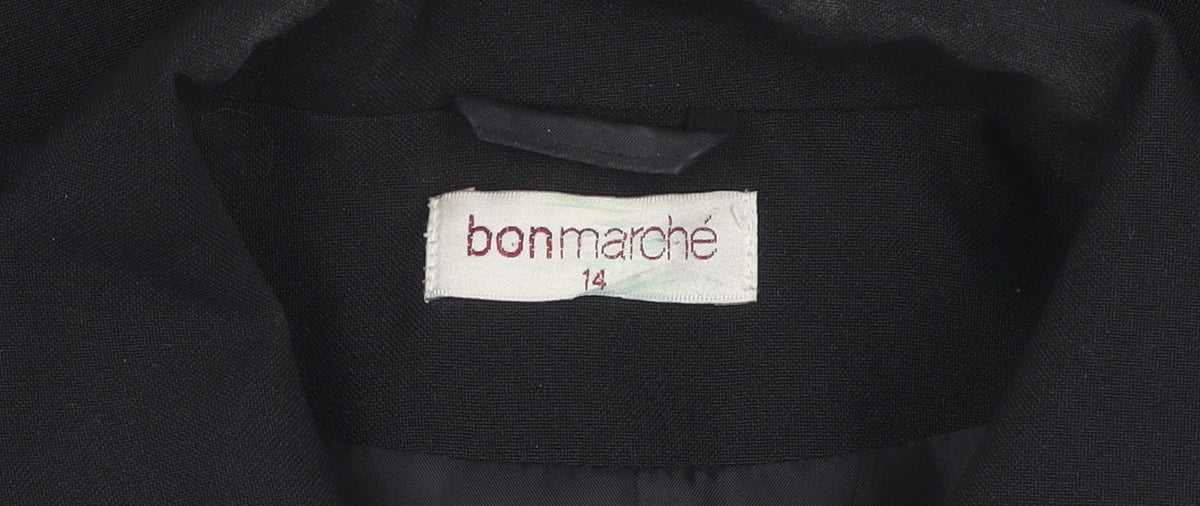 Bonmarché Women's Black Full Zip Jacket Size 14