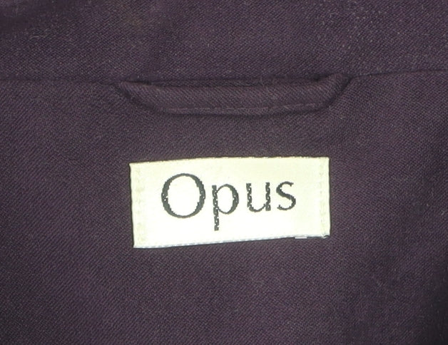Opus Women's Purple Jacket Size 16 Mid-Length Casual Zip