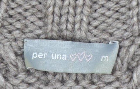 Per Una Women's Beige Cardigan M Wool Blend