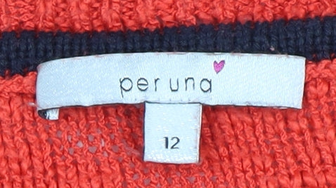 Per Una Women's Red Crew Neck Pullover Jumper