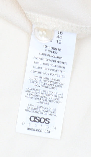 ASOS DESIGN Women's Beige Blouse Size 12