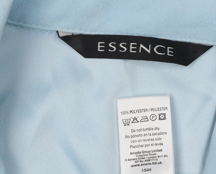 Essence Women's Blue Blouse - UK 16, Casual, Collared