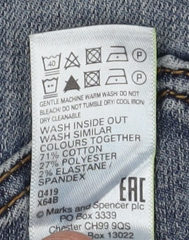 Marks & Spencer Women's Blue Straight Jeans S