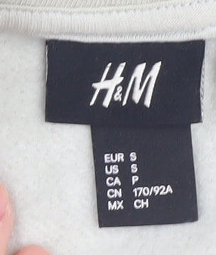 H&M Men's Beige Graphic Print Sweatshirt Pullover S