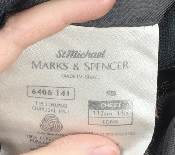 Marks & Spencer Men's Grey Wool Blazer 44L