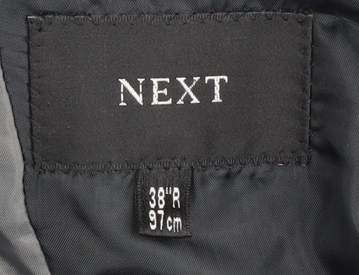 NEXT Men's Black Blazer 38R Notch Lapel Formal Jacket