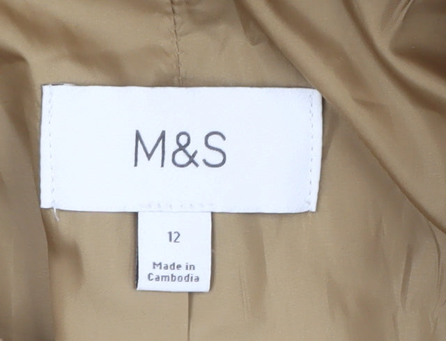 Marks & Spencer Women's Beige Pea Coat Size 12