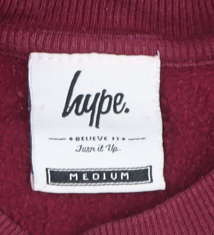 Hype Men's Red Graphic Print Pullover Sweatshirt M