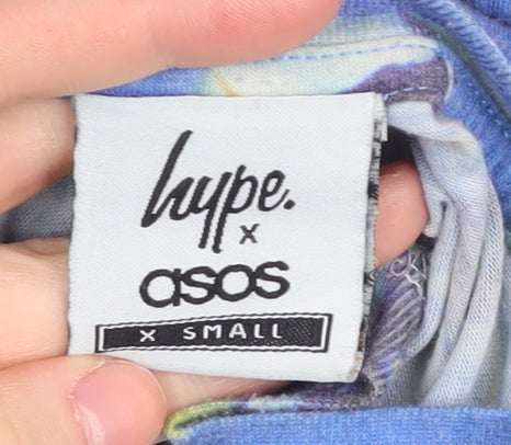 ASOS Unisex Blue Graphic Print T-Shirt XS