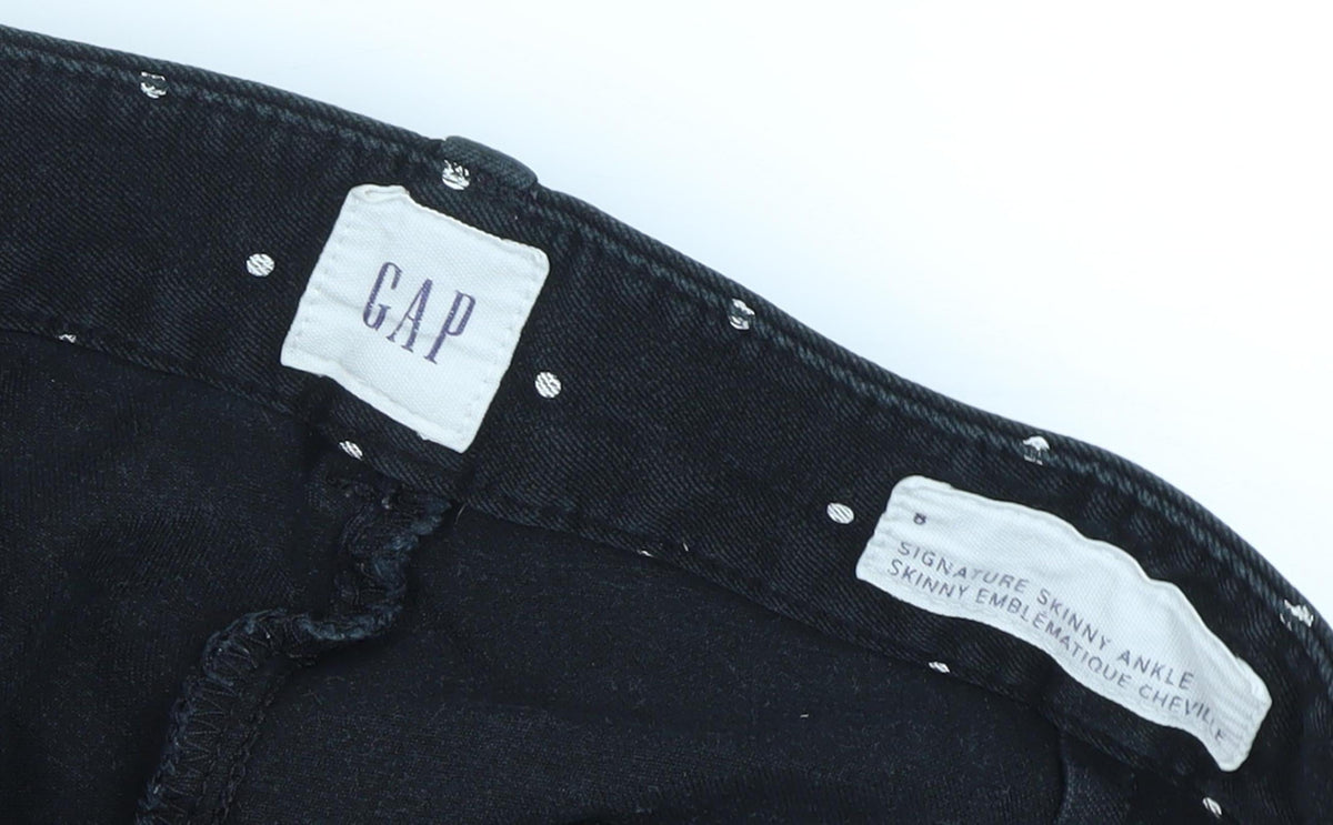 GAP Women's Black Polka Dot Skinny Ankle Trousers