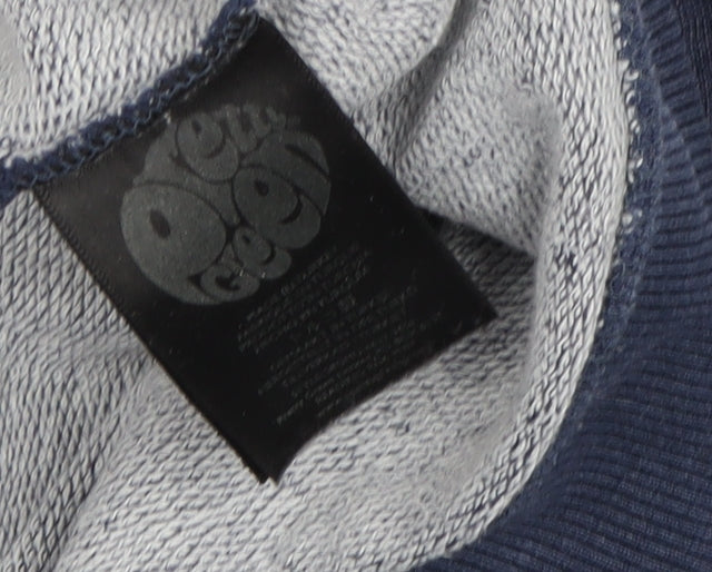 Pretty Green Men's Blue Graphic Pullover Sweatshirt, S