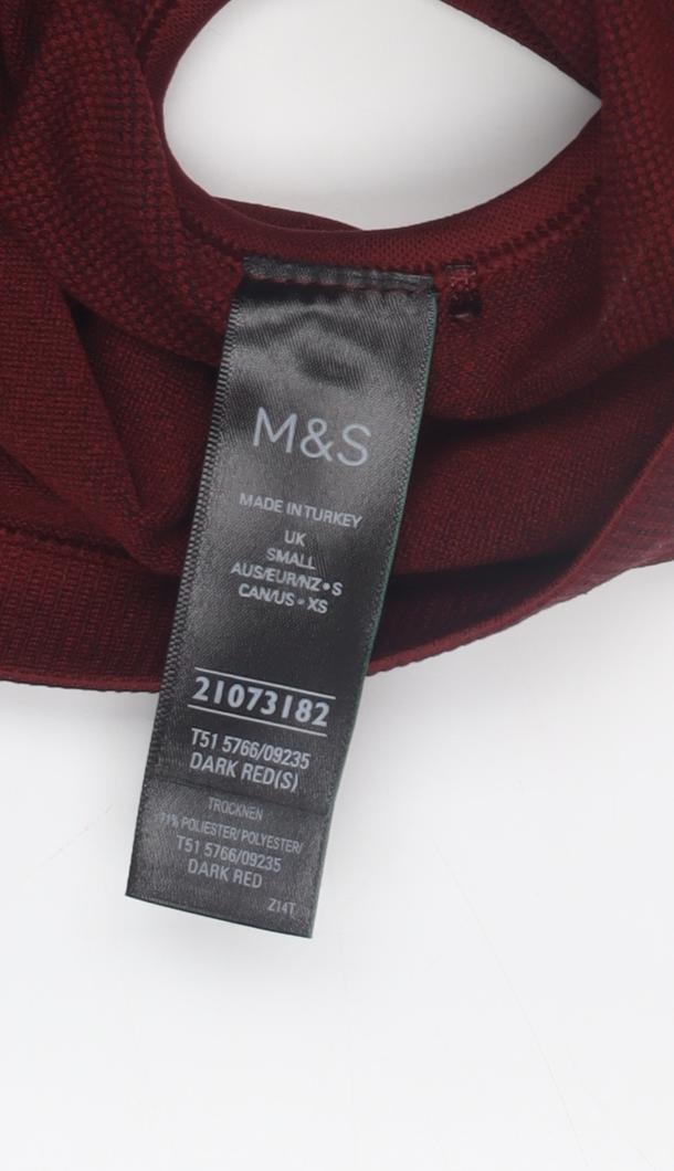 Marks & Spencer Girls Red Tank Top - Small, Sleeveless Activewear