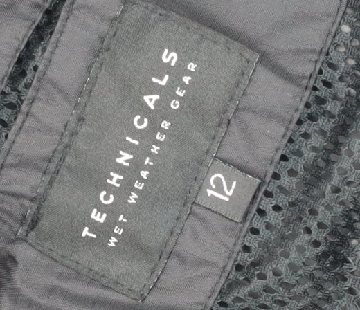 Technicals Women's Black Regular Fit Hooded Jacket