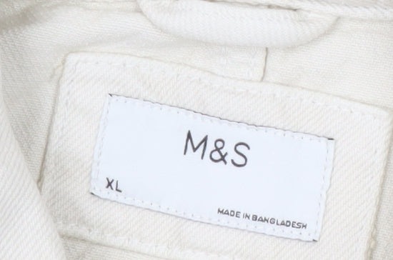 Marks & Spencer Men’s Ivory Cotton Jacket XL