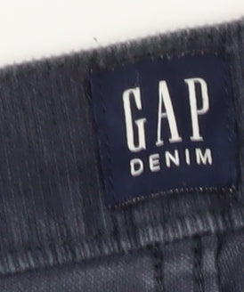 GAP Women Blue Cotton Trousers Size 28