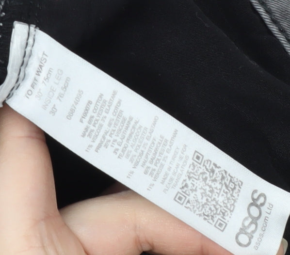 Asos Men's Grey Straight Jeans Size 30