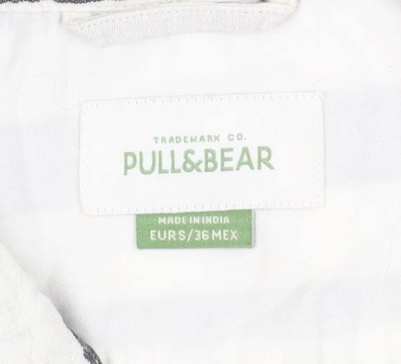 Pull & Bear Men's Striped Casual Button-Up Shirt