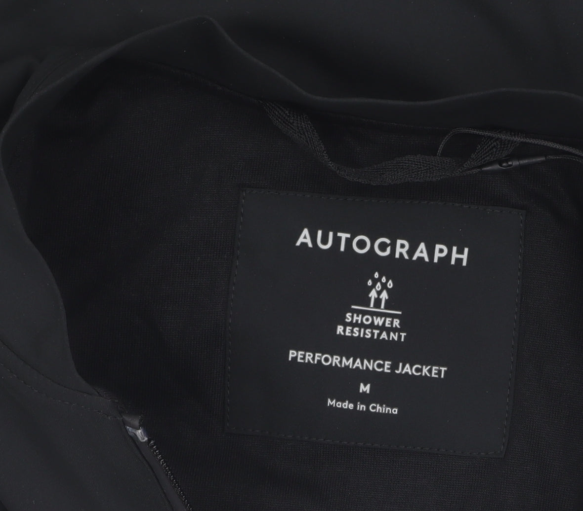 Brand and care label for Autograph Men's Black M Basic Water Resistant Jacket