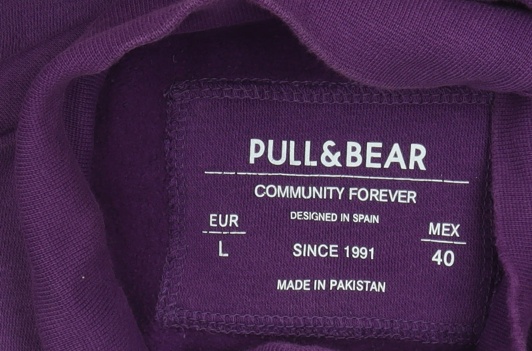 Pull&Bear Men’s Purple High Neck Sweatshirt L