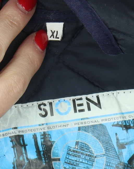 Sioen Men's Blue XL Quilted Jacket Casual Zip
