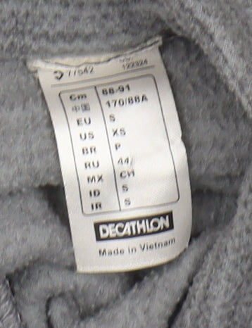 Decathlon Men's Grey 1/2 Zip Sweatshirt S Regular
