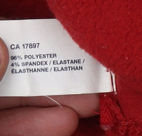 GAP Women's Red Fleece Hoodie Jacket Size S