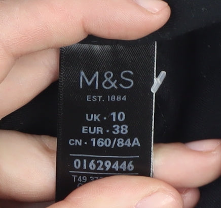 Marks & Spencer Women's Black Hooded Jacket Size 10
