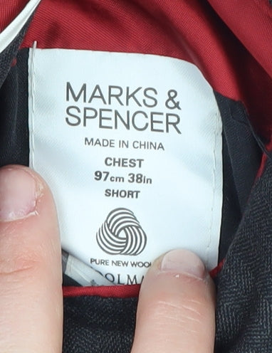 Marks and Spencer Men's Black Wool Blazer 38S