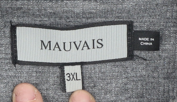 Mauvais Men's Grey 3XL Full Zip Basic Jacket