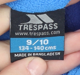 Additional view of Trespass boys’ blue fleece 1/4 zip sweatshirt, 9-10 years